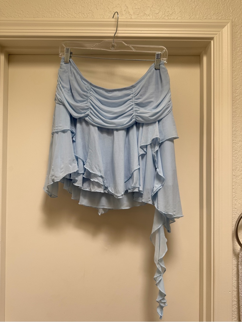 Light Blue Ruffle Skirt